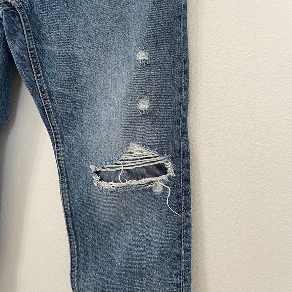 Everlane High Rise Distressed 90's The Cheeky Jeans Size 27 Crop Organic Cotton - Picture 11 of 12